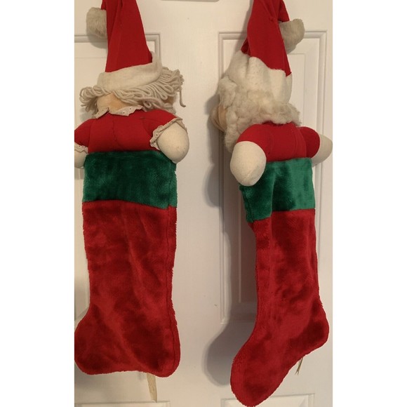 Vintage Christmas Stockings Santa Claus and Mrs. Claus Chosun International READ - Picture 4 of 16